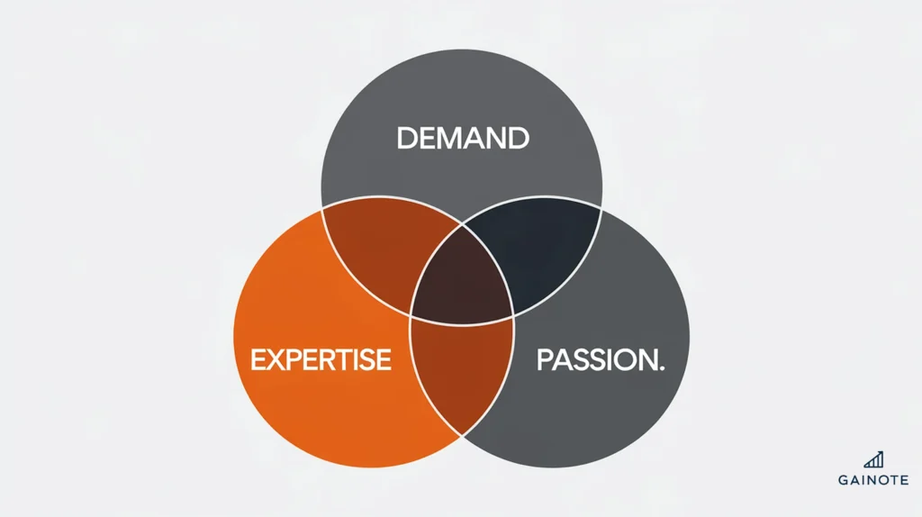 Venn diagram of blogging niche selection